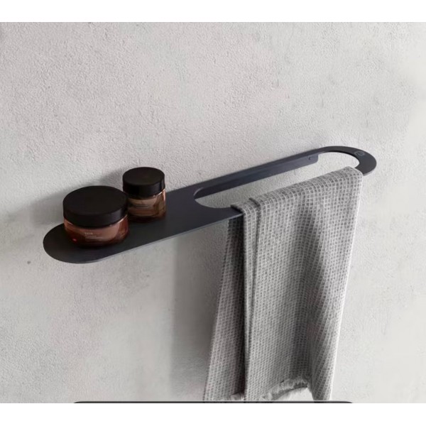 Suport prosoape, negru, 50x10x2, 5cm