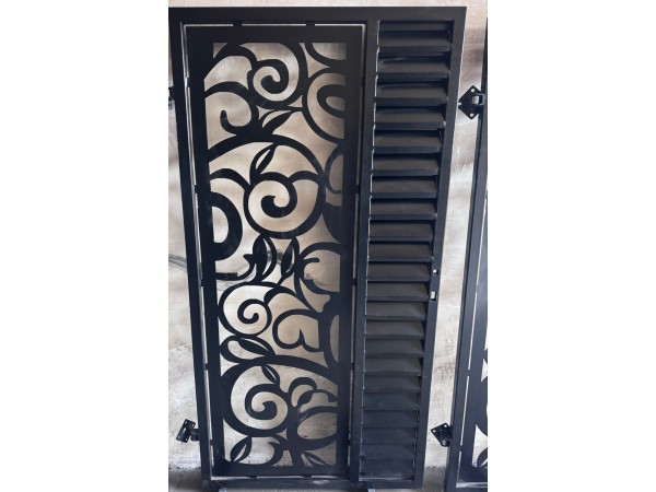 Porti metalice tabla decupata model jaluzea floral 450x180cm