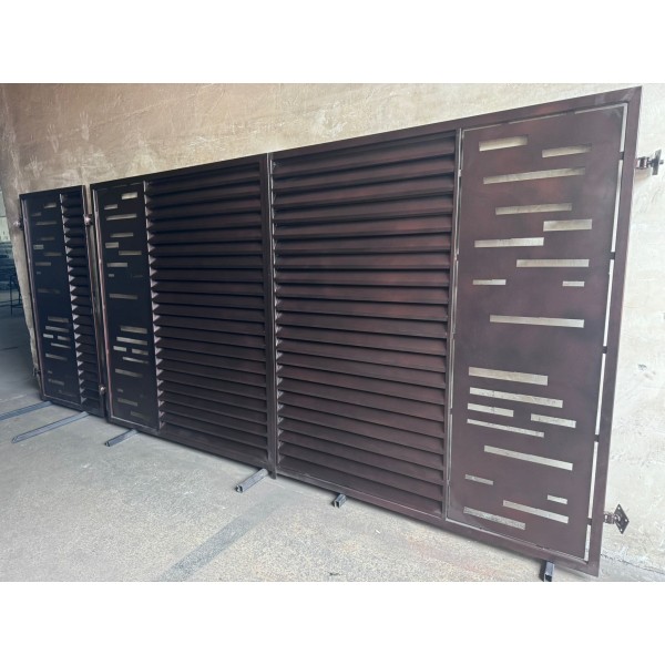 Porti metalice tabla decupata model jaluzea liniar 450x180cm