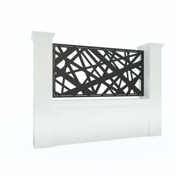 Panou gard tabla decupata de 2mm, model abstract 200x120cm