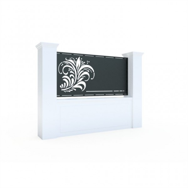 Panou gard tabla decupata , model floral 200x120cm