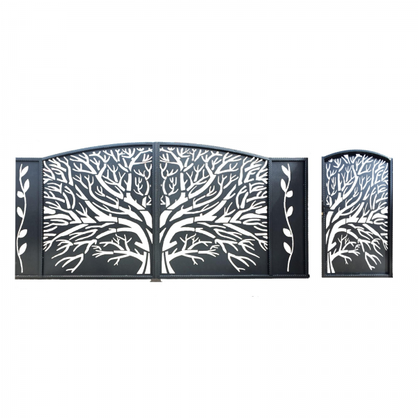 Porti metalice tabla decupata model copac 450x200cm